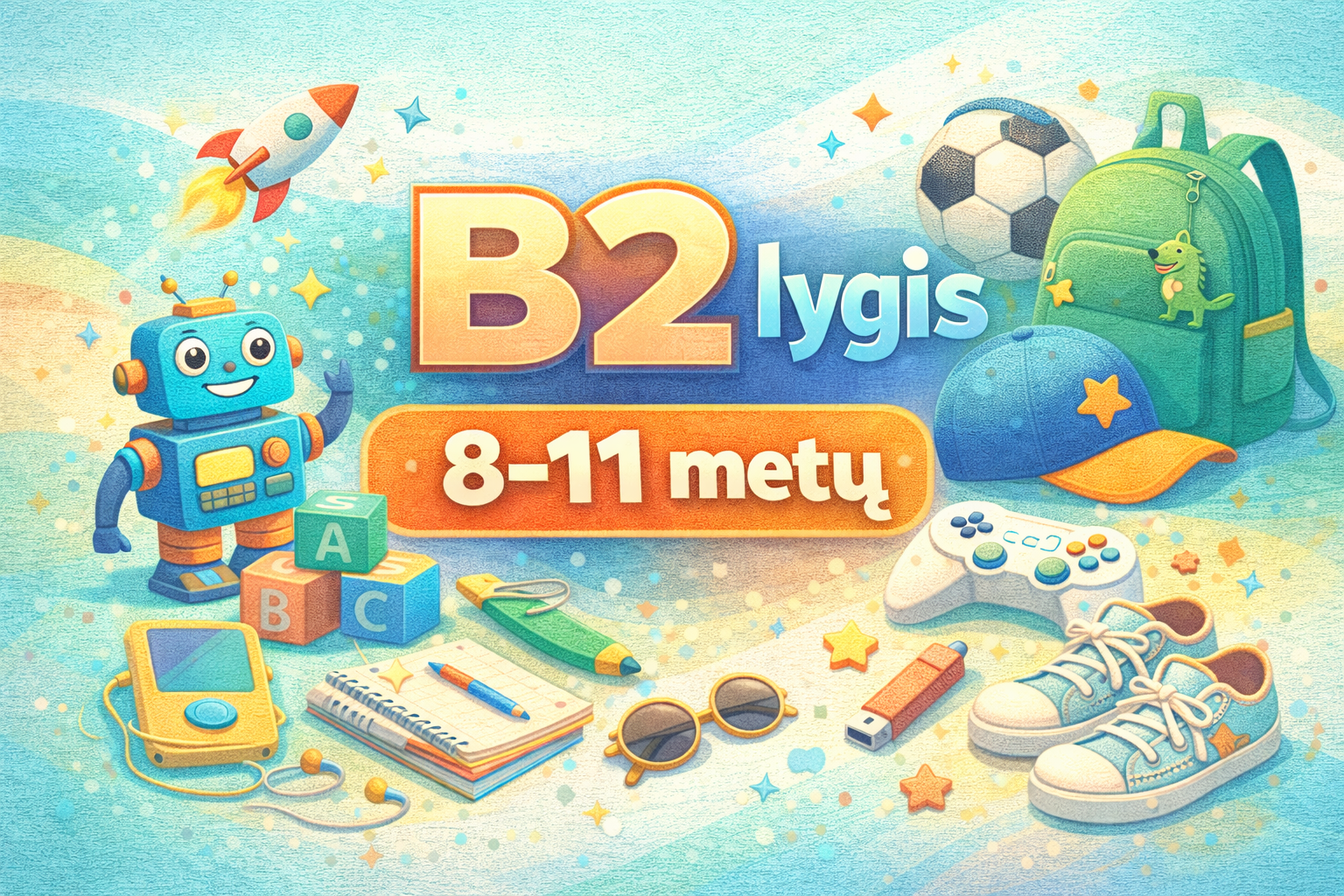 B2 lygis: 8-11 metų