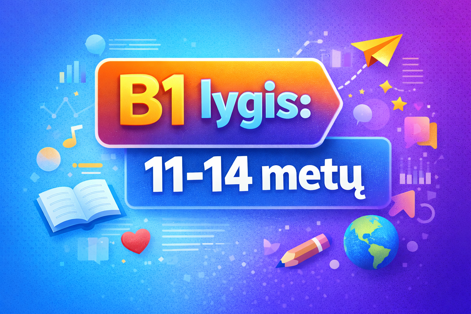 B1 lygis: 15-18 metų